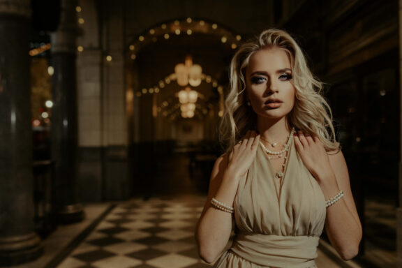 Best Downtown Calgary Portrait Location at Night